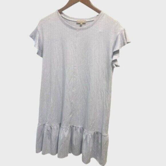 Lilla | P Anthropologie shift dropwaist dress Small Blue Flutter Fairy Peasant - Picture 3 of 8